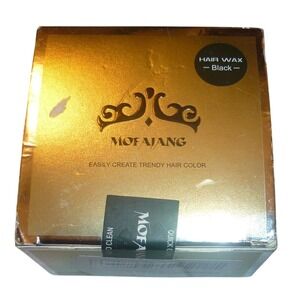 Mofajang Black Hair Color Wax Temporary Styling Pomade Matte Finish 120g 4.23oz